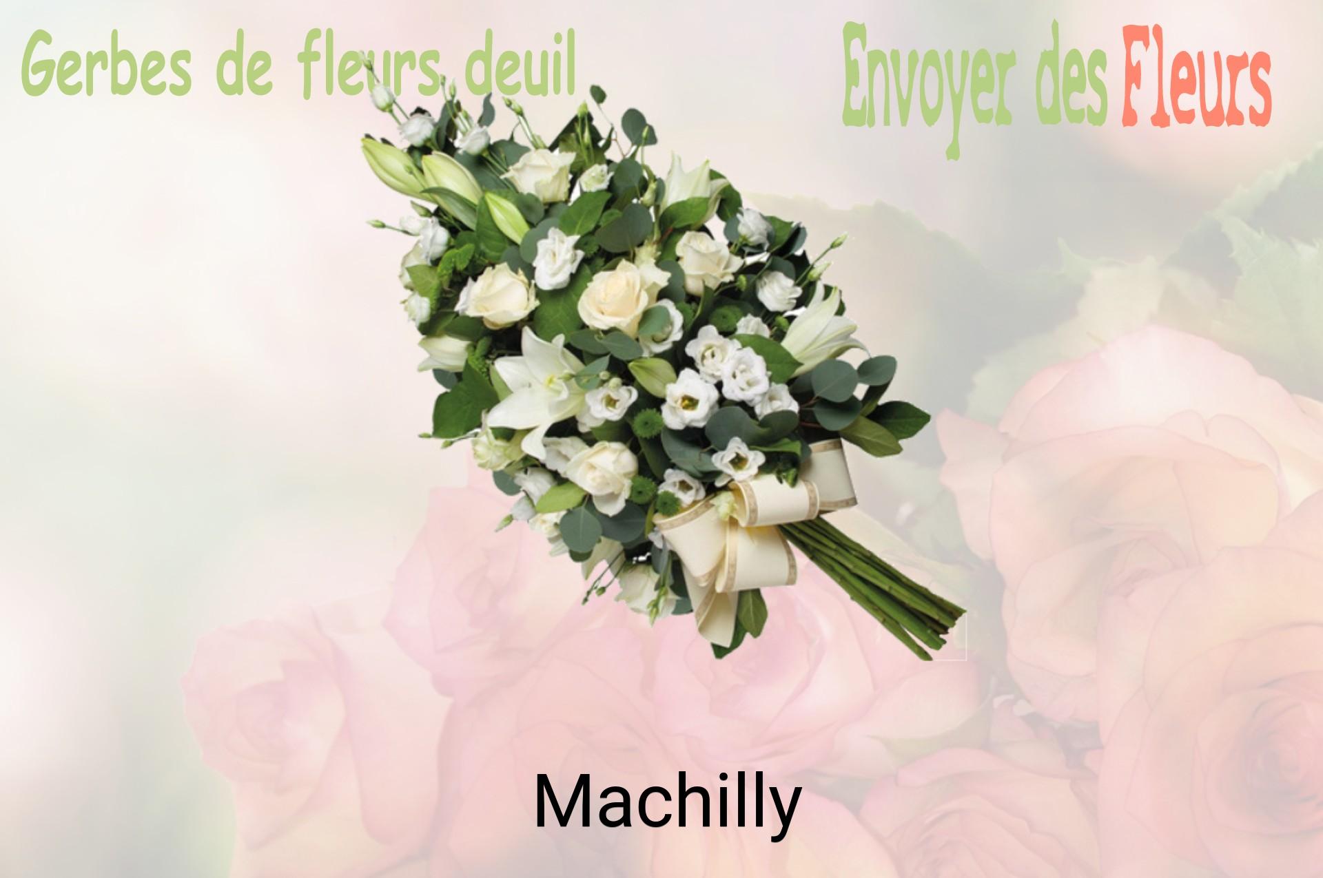 Gerbe de fleurs de deuil livrée à Machilly